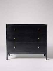Swoon Black Newham Mango Wood 3 Drawer Chest Of Drawers - Image 2 of 7
