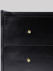 Swoon Black Newham Mango Wood 3 Drawer Chest Of Drawers - Image 3 of 7