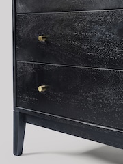 Swoon Black Newham Mango Wood 3 Drawer Chest Of Drawers - Image 6 of 7