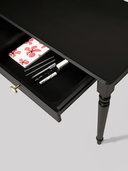 Swoon Black Leroy Mango Wood 1 Drawer Desk - Image 5 of 6