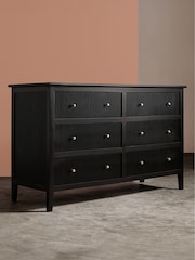 Swoon Black Ballard Mango Wood 6 Drawer Chest Of Drawers - Image 1 of 9