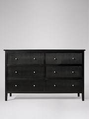 Swoon Black Ballard Mango Wood 6 Drawer Chest Of Drawers - Image 2 of 9