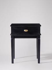 Swoon Black Canonbury Mango Wood 1 Drawer Bedside Table - Image 3 of 6