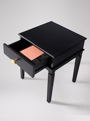 Swoon Black Canonbury Mango Wood 1 Drawer Bedside Table - Image 4 of 6