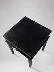 Swoon Black Canonbury Mango Wood 1 Drawer Bedside Table - Image 5 of 6