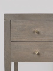 Swoon Grey Valente Mango Wood Wide 4 Drawer Desk - Image 4 of 5