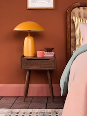 Swoon Mid Brown Southwark Acacia Wood Bedside 1 Drawer Table - Image 1 of 6