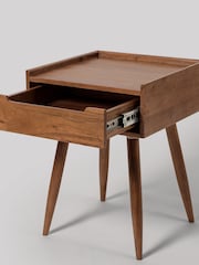 Swoon Mid Brown Southwark Acacia Wood Bedside 1 Drawer Table - Image 6 of 6