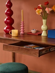 Swoon Mid Brown Maltby Acacia Wood 2 Drawer Desk - Image 5 of 6