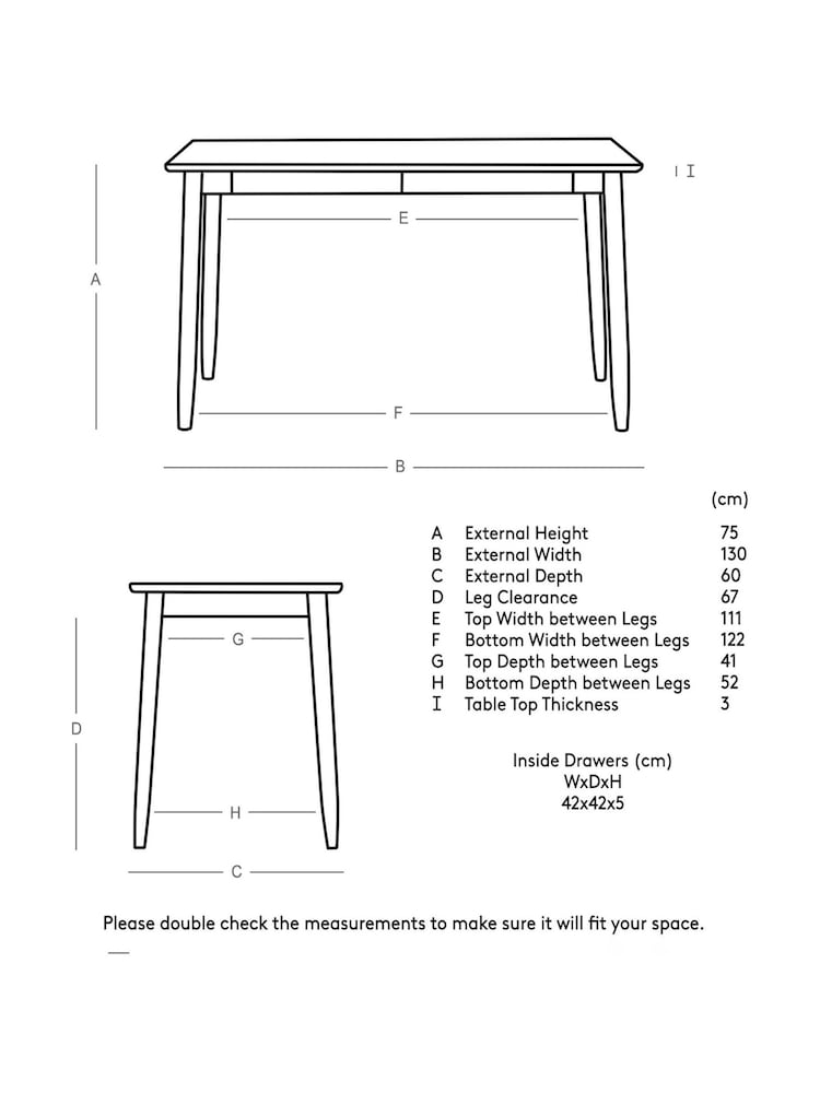 Swoon Light Brown Maltby Acacia Wood 2 Drawer Desk - Image 5 of 5 Swoon Light Brown Maltby Acacia Wood 2 Drawer Desk - Image 5 of 5