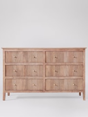 Swoon Light Brown Ballard Mango Wood 6 Drawer Chest Of Drawers - Image 2 of 9