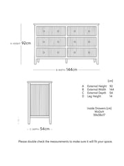 Swoon Light Brown Ballard Mango Wood 6 Drawer Chest Of Drawers - Image 4 of 9