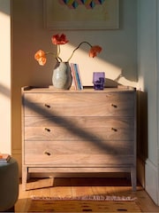 Swoon Light Brown Newham Mango Wood 3 Drawer Chest Of Drawers - Image 1 of 7
