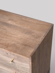 Swoon Light Brown Newham Mango Wood 3 Drawer Chest Of Drawers - Image 4 of 7