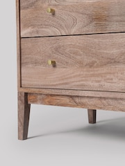 Swoon Light Brown Newham Mango Wood 3 Drawer Chest Of Drawers - Image 6 of 7