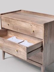 Swoon Light Brown Newham Mango Wood 3 Drawer Chest Of Drawers - Image 7 of 7