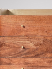 Swoon Light Brown Fresco Mango Wood 3 Drawer Chest Of Drawers - Image 4 of 7