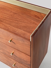 Swoon Light Brown Fresco Mango Wood 3 Drawer Chest Of Drawers - Image 5 of 7