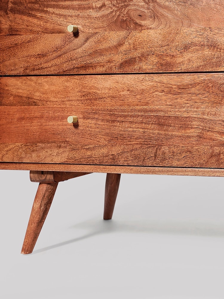 Swoon Light Brown Fresco Mango Wood 3 Drawer Chest Of Drawers - Image 7 of 7 Swoon Light Brown Fresco Mango Wood 3 Drawer Chest Of Drawers - Image 7 of 7