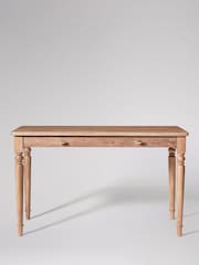 Swoon Light Brown Leroy Mango Wood 1 Drawer Desk - Image 2 of 8