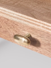 Swoon Light Brown Leroy Mango Wood 1 Drawer Desk - Image 6 of 8