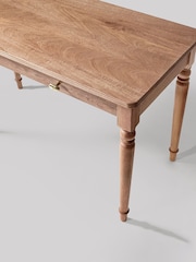 Swoon Light Brown Leroy Mango Wood 1 Drawer Desk - Image 7 of 8