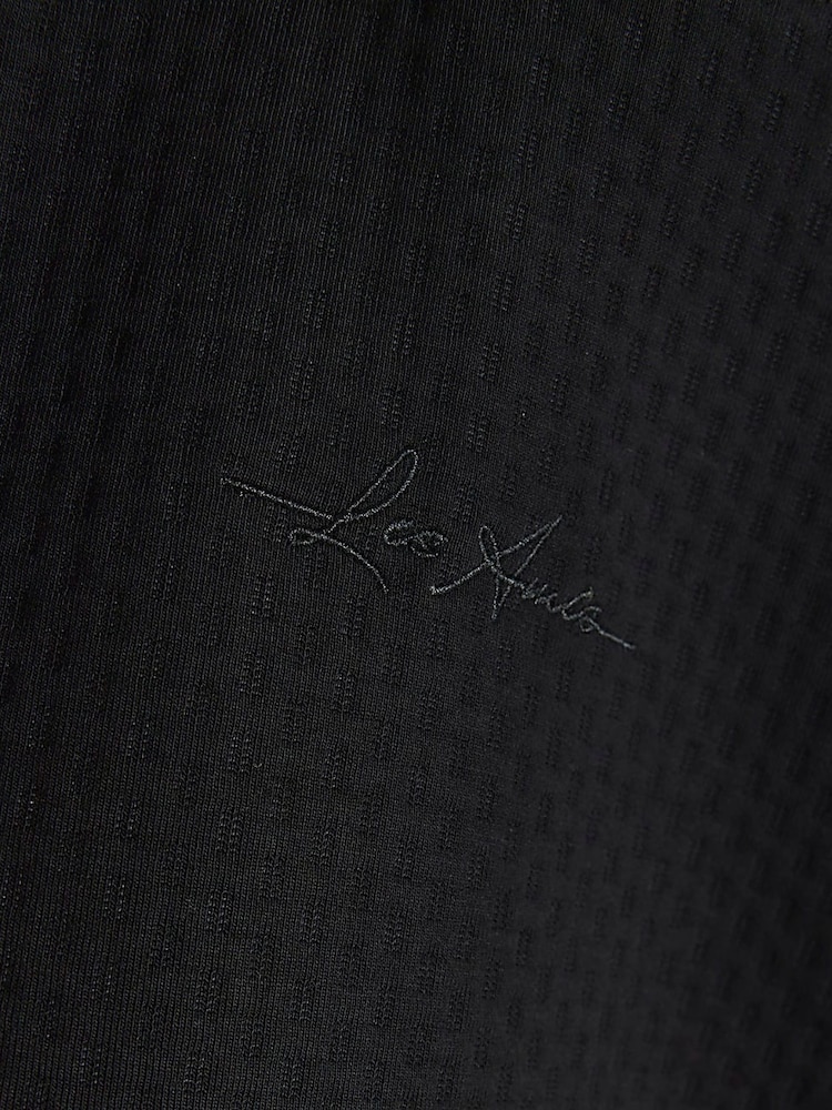 River Island Black Quilted Regular Fit 100% Cotton T-Shirt - Image 6 of 6