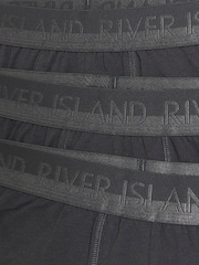 River Island Grey Blue Split 100% Cotton Boxers 4 Pack - Image 2 of 4