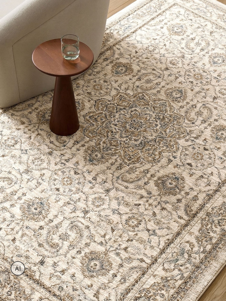 LIVABLISS Ivory Arda Vintage Traditional Rug - Image 2 of 7 LIVABLISS Ivory Arda Vintage Traditional Rug - Image 2 of 7
