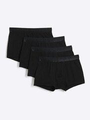 River Island Black White Tonal Split Boxers 4 Pack - Image 1 of 4