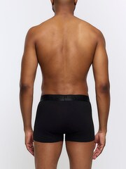 River Island Black White Tonal Split Boxers 4 Pack - Image 3 of 4