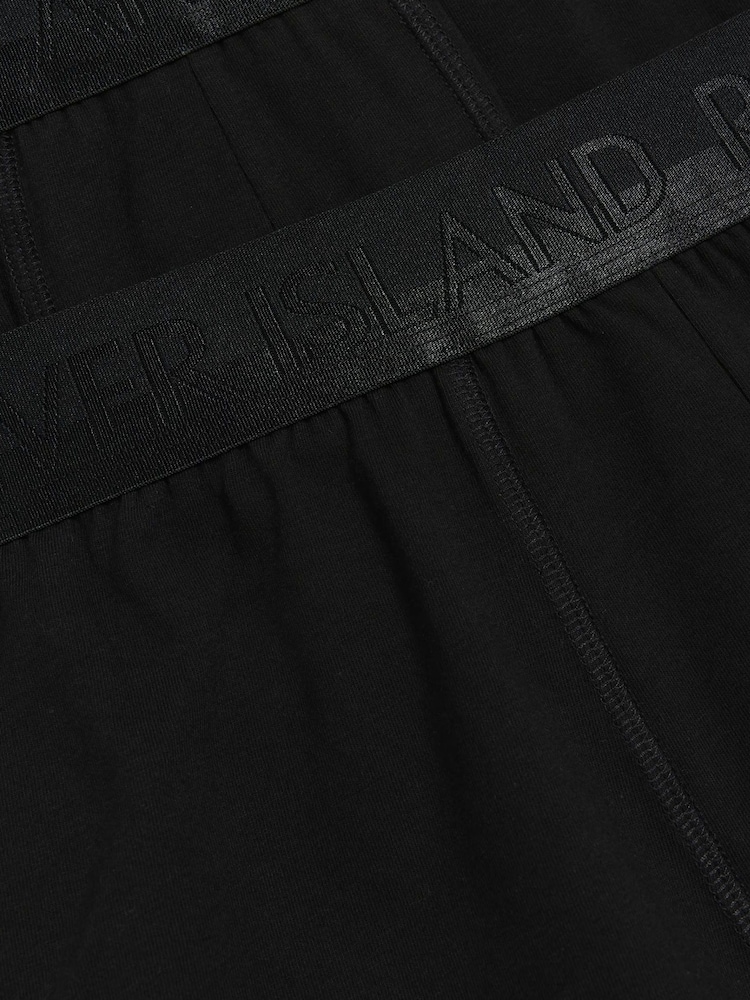River Island Black White Tonal Split Boxers 4 Pack - Image 4 of 4