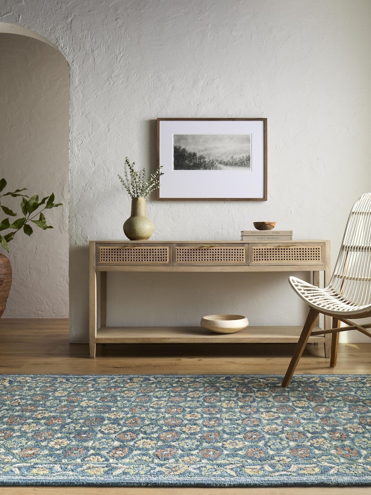 LIVABLISS Blue Meadow Fairfax Global Wool Rug - Image 2 of 8 LIVABLISS Blue Meadow Fairfax Global Wool Rug - Image 2 of 8