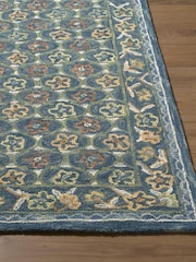 LIVABLISS Blue Meadow Fairfax Global Wool Rug - Image 3 of 8