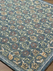 LIVABLISS Blue Meadow Fairfax Global Wool Rug - Image 7 of 8
