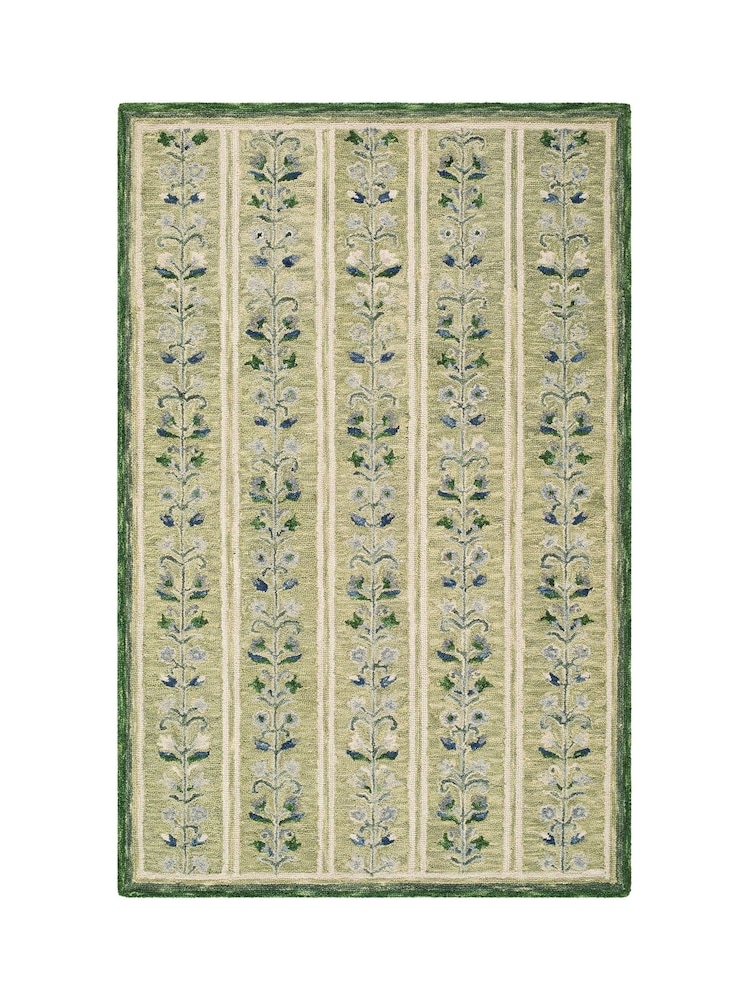 LIVABLISS Green Garden Fairfax Global Wool Rug - Image 7 of 7 LIVABLISS Green Garden Fairfax Global Wool Rug - Image 7 of 7