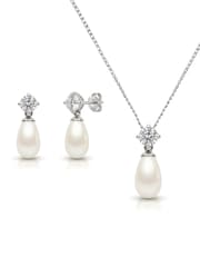 Ivory & Co Silver Imperial Pearl Set - Image 1 of 5