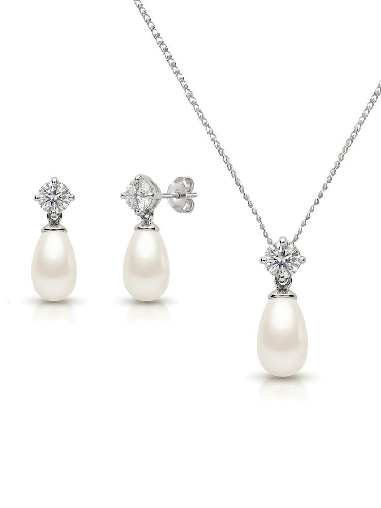 Ivory & Co Silver Imperial Pearl Set - Image 1 of 5
