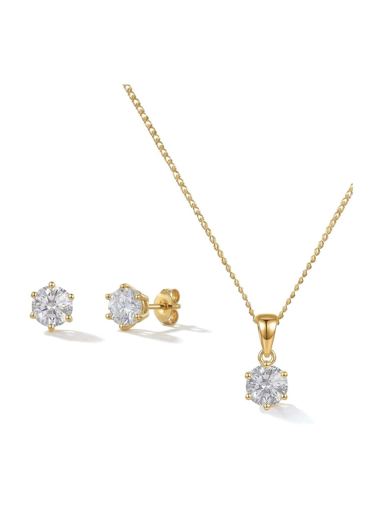 Ivory & Co Gold Solitaire Set - Image 1 of 5