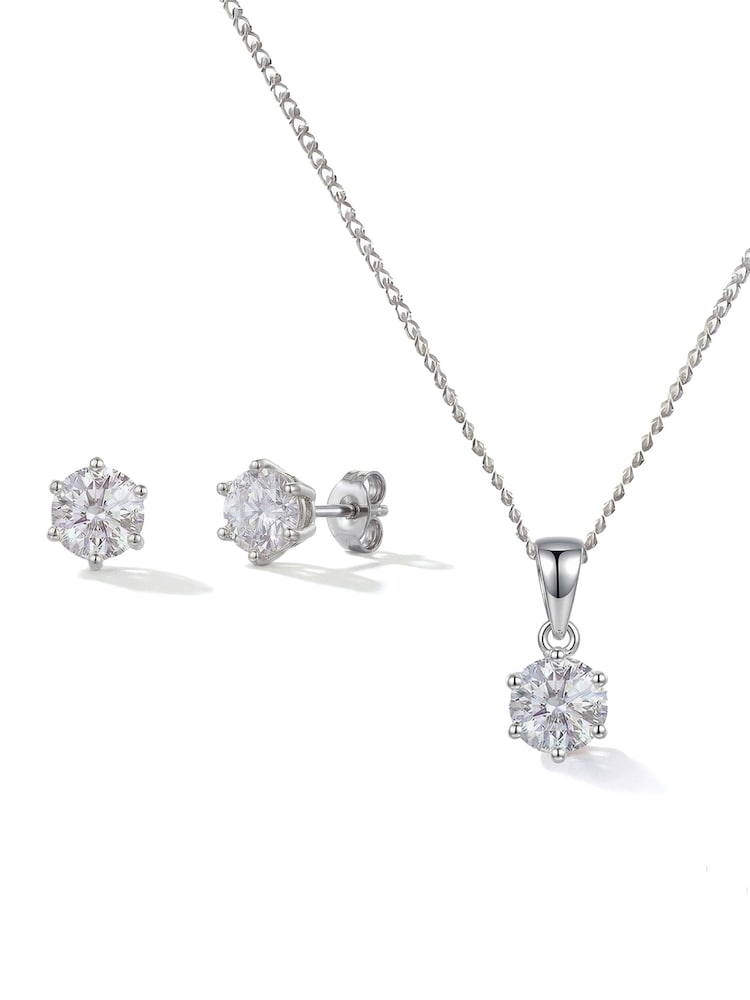 Ivory & Co Silver Solitaire Set - Image 1 of 5