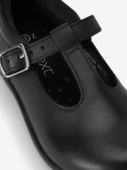Black Standard Fit (F) Junior Leather T-Bar Shoes - Image 4 of 4