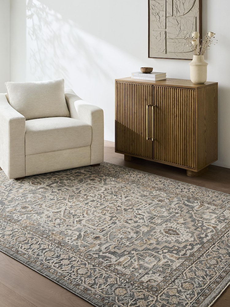 LIVABLISS Dark Grey Arda Vintage Traditional Rug - Image 1 of 8 LIVABLISS Dark Grey Arda Vintage Traditional Rug - Image 1 of 8