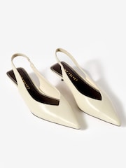Mint Velvet White Skye Slingback Court Heels - Image 3 of 4