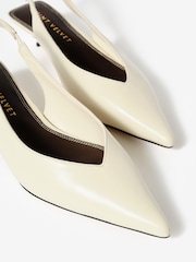 Mint Velvet White Skye Slingback Court Heels - Image 4 of 4