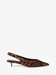Mint Velvet Brown Skye Slingback Court Heels - Image 1 of 4