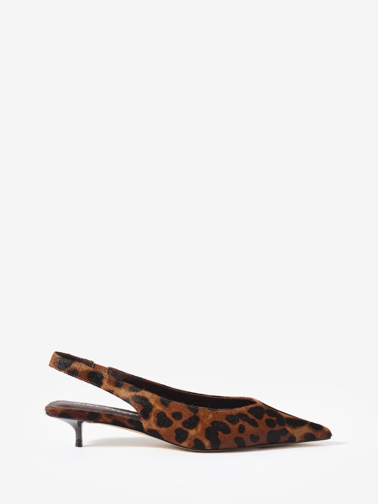 Mint Velvet Brown Skye Slingback Court Heels - Image 1 of 4 Mint Velvet Brown Skye Slingback Court Heels - Image 1 of 4