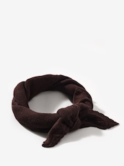 Mint Velvet Brown Scallop Edge Knit Scarf - Image 2 of 3
