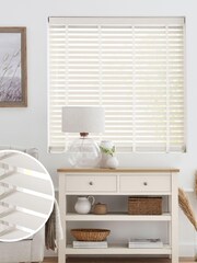 Malvern Cream Natural 50mm Slat Venetian Blind - Image 1 of 5