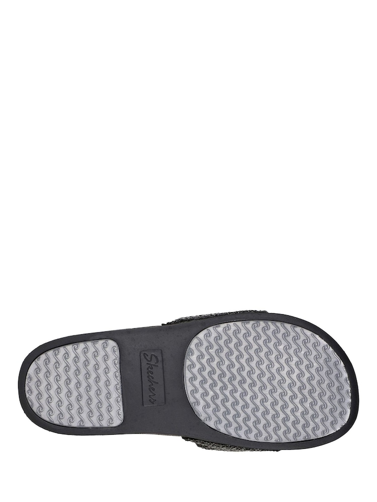 Skechers Black Pop Ups New Spark Womens Slides - Image 5 of 5