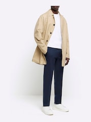 Синий - River Island зауженные брюки чинос с шлевками на поясе - Image 2 of 6